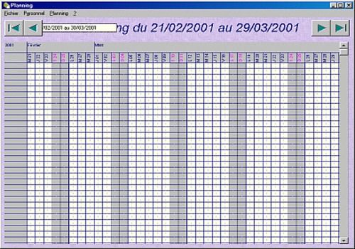 modele planning horaire excel