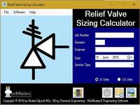 Relief valve sizing calculator