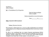 Modèle Lettre de demande de paiement taxe d'habitation