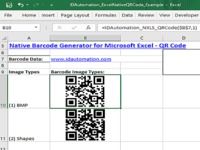 Excel QR Code Barcode Generator