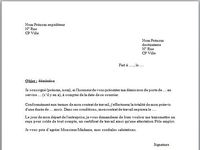 Modèle de lettre de démission