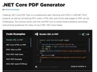 Net Core PDF Generator