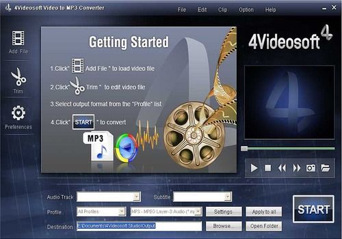 Telecharger 4Videosoft Convertisseur vidéo en MP3 