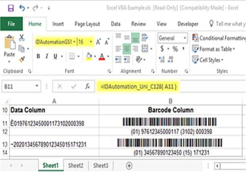 Telecharger GS1 128 Barcode Font Suite