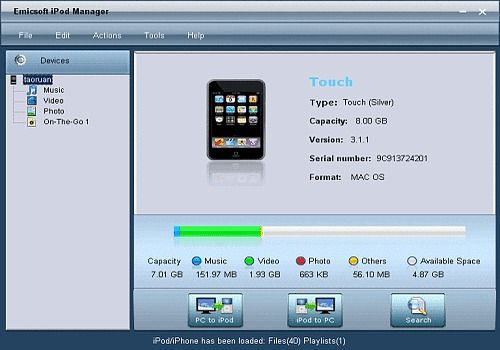 Telecharger Emicsoft iPod Manager
