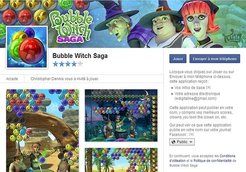 Telecharger Bubble Witch Saga Facebook