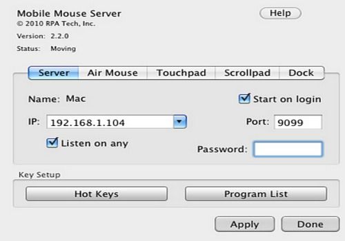 mobile mouse server software