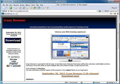 Telecharger Crazy Browser