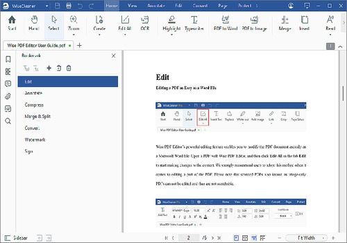 Telecharger Wise PDF Editor