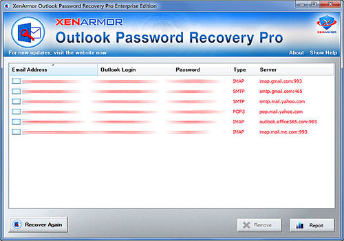 Telecharger XenArmor Outlook Password Recovery Pro