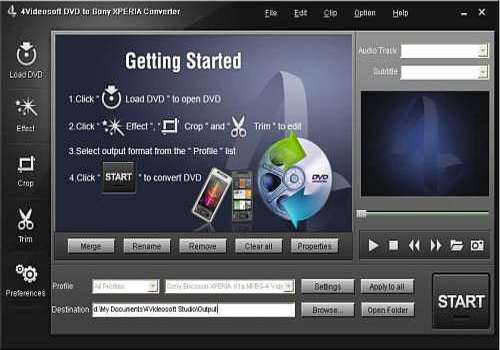 Telecharger 4Videosoft Convertisseur DVD en Sony XPERIA