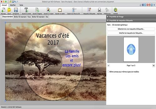 Telecharger Disketch - Logiciel gratuit d'étiquettes de CD pour Mac