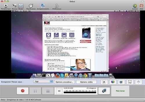 Telecharger Debut - Logiciel gratuit d'enregistrement vidéo pour Mac