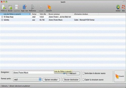 Telecharger Switch - Convertisseur Audio Mac