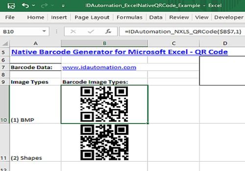 Telecharger Excel QR Code Barcode Generator