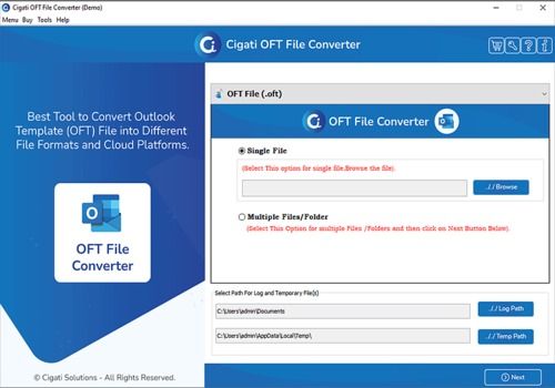 Telecharger Cigati OFT File Converter