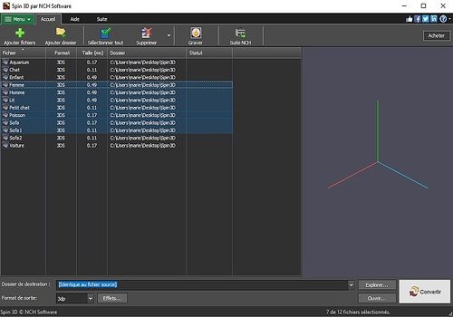 Telecharger Spin3D - Convertisseur de fichiers 3D pour Windows