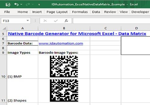 Telecharger Excel Data Matrix Barcode Generator