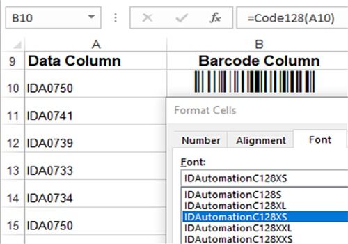 Telecharger Code 128 Barcode Font Package