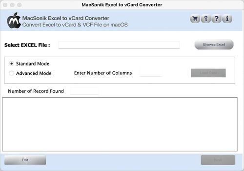 Telecharger MacSonik Excel to vCard Converter