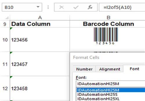 Telecharger Interleaved 2 of 5 Barcode Fonts Package