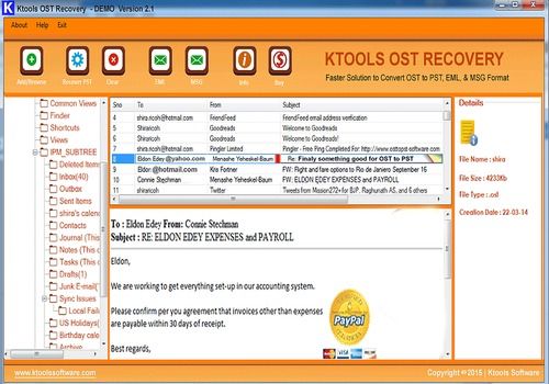 Telecharger KTools OST to PST Converter