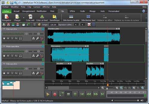 Telecharger MixPad - Logiciel de mixing audio