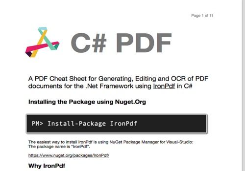Telecharger C# PDF