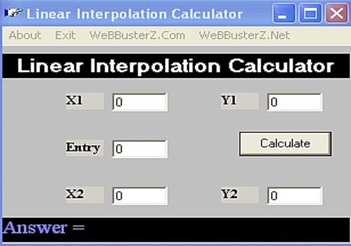Telecharger Linear Interpolation calculator