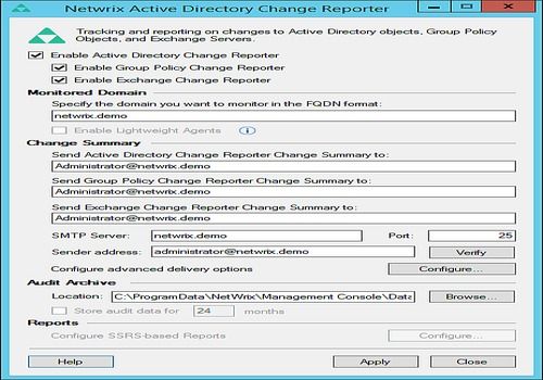 Telecharger Netwrix Change Notifier for Active Directory, 2014