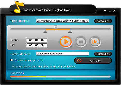 Telecharger Xilisoft Windows Mobile Sonnerie Créateur